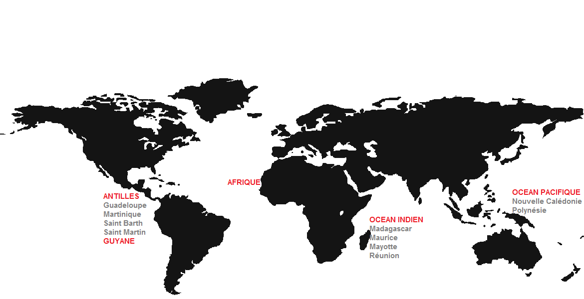 Les destinations où nous sommes présents