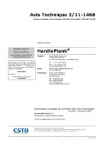 James Hardie – Hardie Plank – Avis Technique