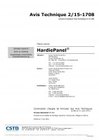 James Hardie – Hardie Panel – Avis Technique